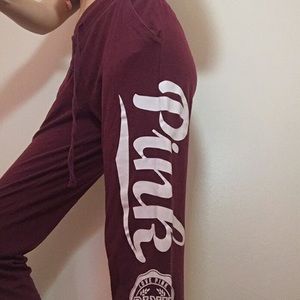 maroon Pink sweatpants